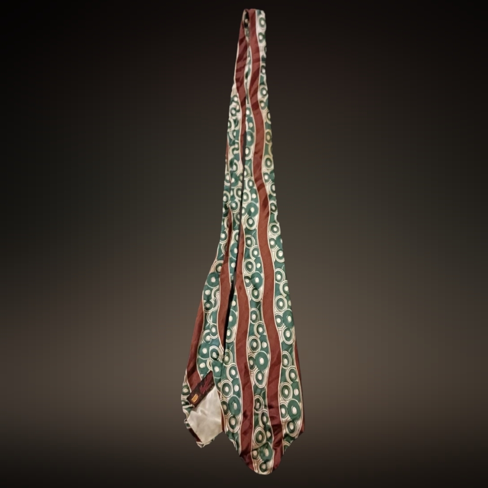 Vintage Manhattan Necktie Pure Italian Silk Mens Necktie